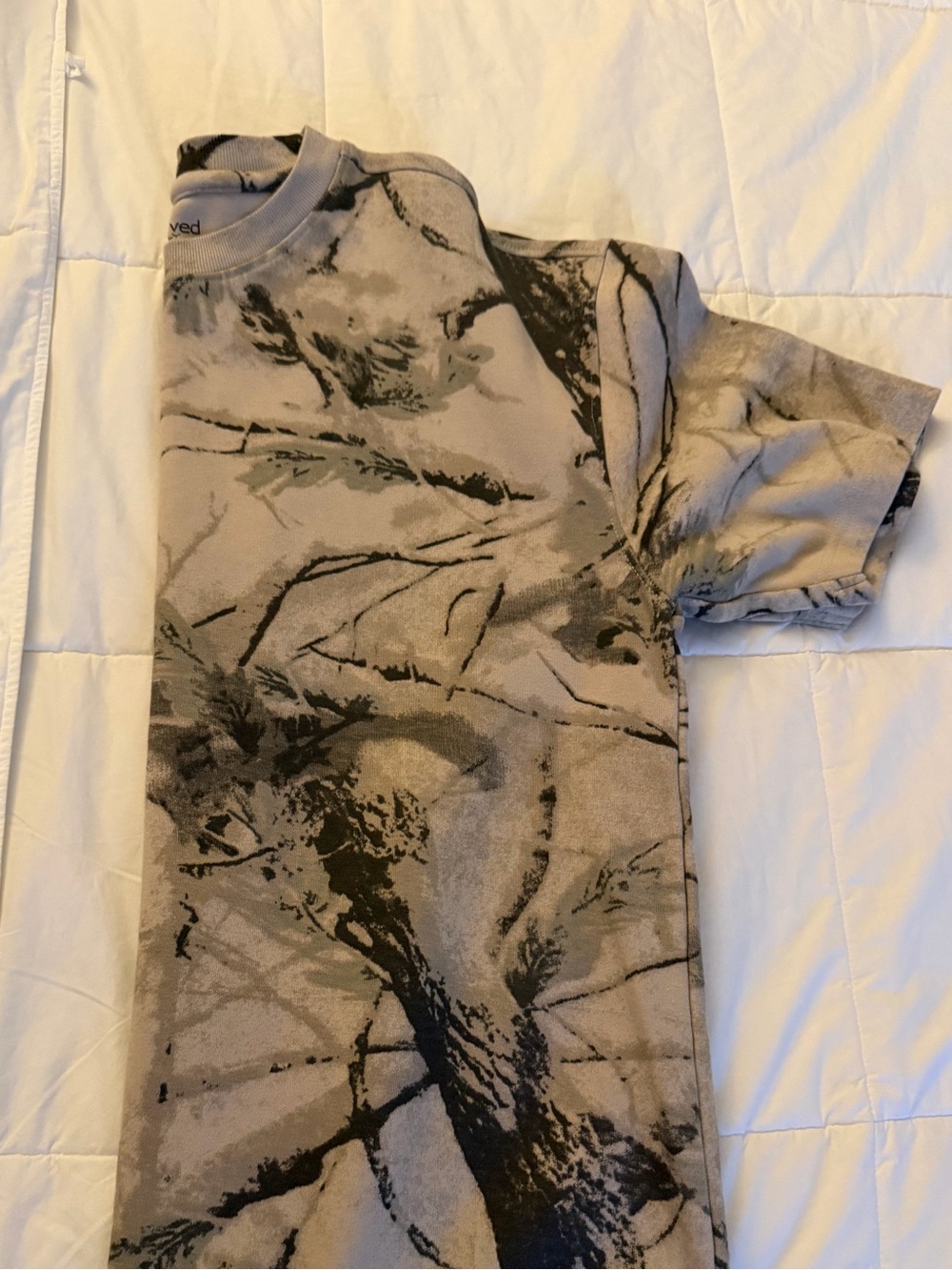 Men's Abstract Camouflage T-Shirt - Gray